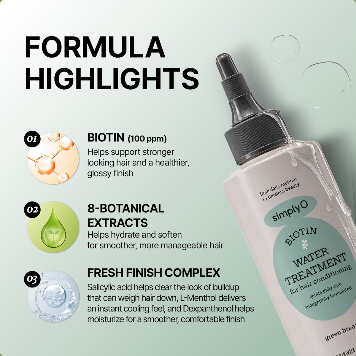 Biotin Water Treatment for Smooth, Hydrated Hair Care | SimplyO