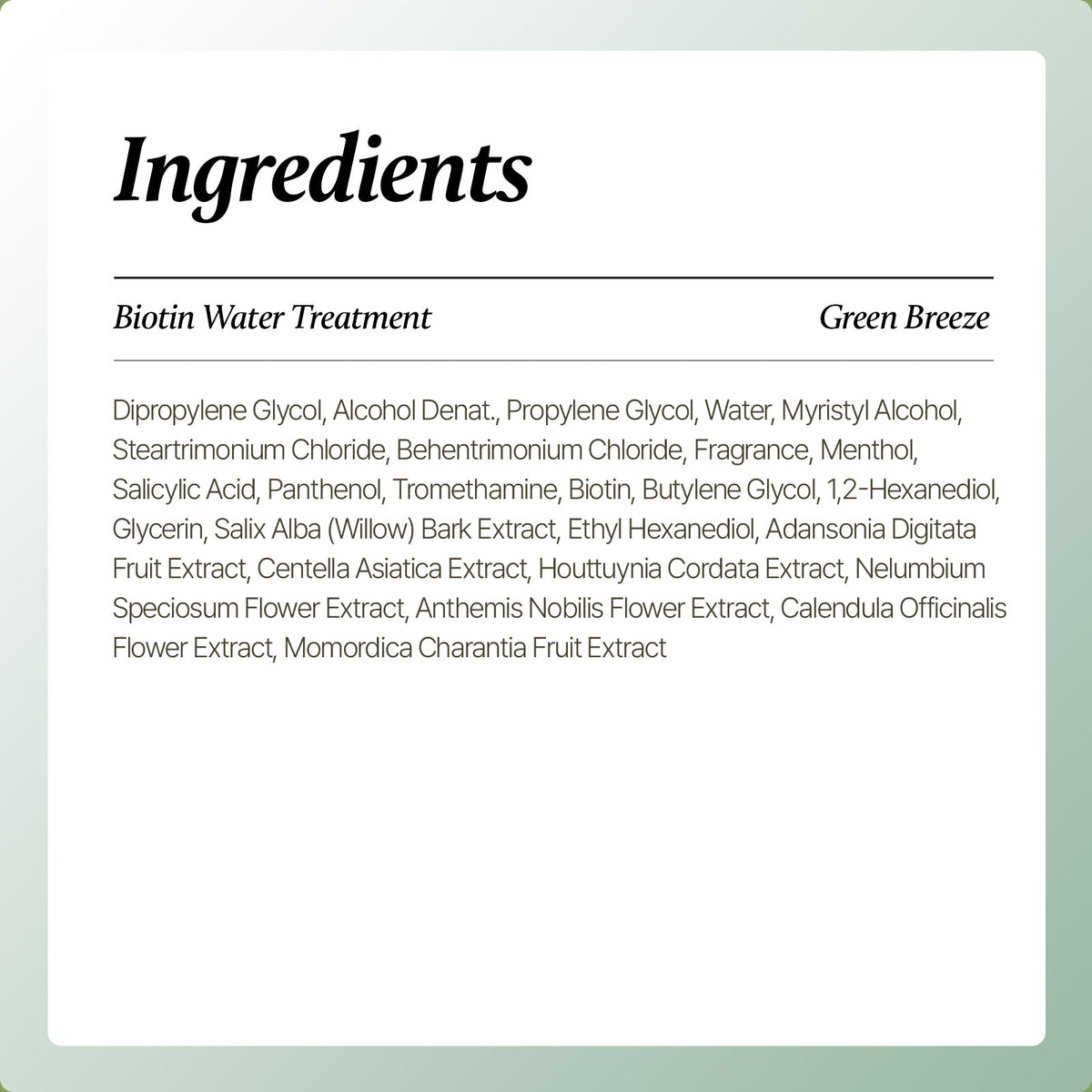 Biotin Water Treatment for Smooth, Hydrated Hair Care | SimplyO