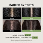 Clinical test results of Biotin Scalp Ampoule for Hair Loss showing reduced scalp oil appearance